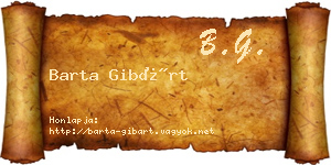 Barta Gibárt névjegykártya