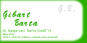 gibart barta business card